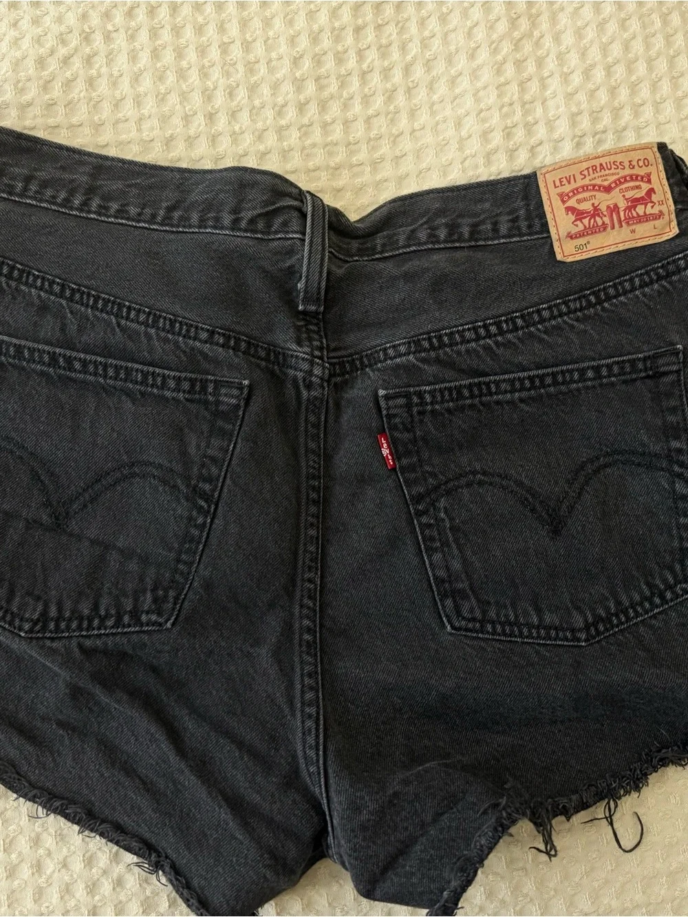 Levi's Black High-Rise Denim Shorts
